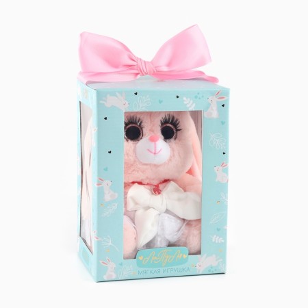 Soft toy "Bunny La Pu in the jumpsuit", 20 cm-3