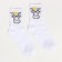 Women's socks "bunny", white color, size 23-25