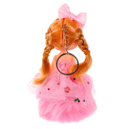 “Girl” doll on pink pompon, 14 cm-2