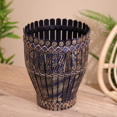 Bamboo basket 27x27x35 cm-1