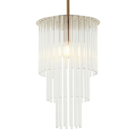 Suspended lamp Imposio 1xe14 40W, size 20x20x49-150 cm, bronze color-1