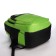 School backpack from textiles on a zipper, 4 pockets, green color