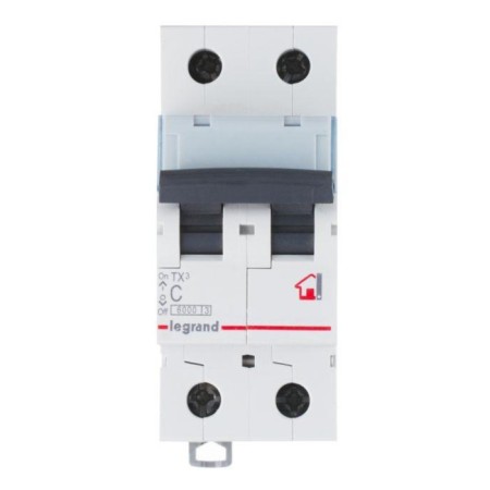 Switch aut. Maud. Legrand, 2p, C 10A, TX3, 6ka 404040