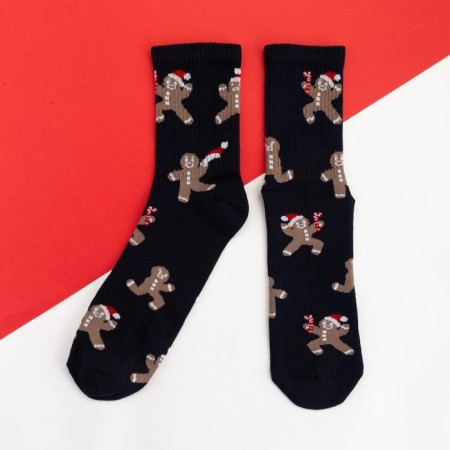 New Year's socks KAFTAN "cookie" Size 41-44 (27-29 cm), blue color-1