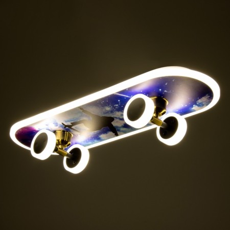 Skateboarder chandelier LED 32W 3000-6000K+7 colors backlight 60x20x7 cm Bayerlux-3