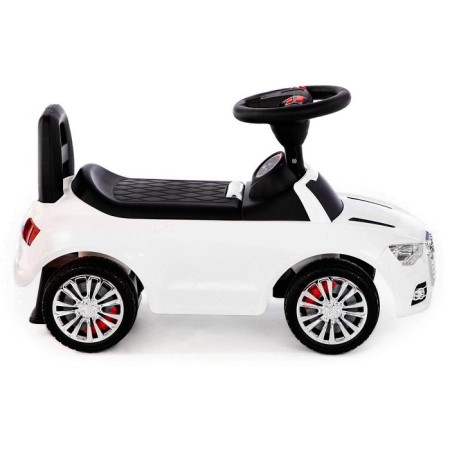 Supercar roller skate car No. 2 with a sound signal, white color-4