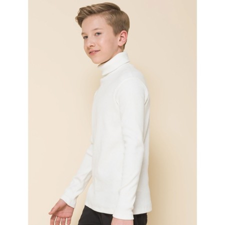 Turtleneck for a boy Pelican, height 158 ​​cm, milk color-1