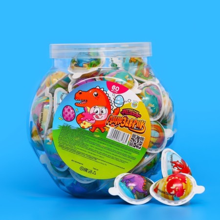 Chewing marmalade "dinosaurus" with filling, 7 g