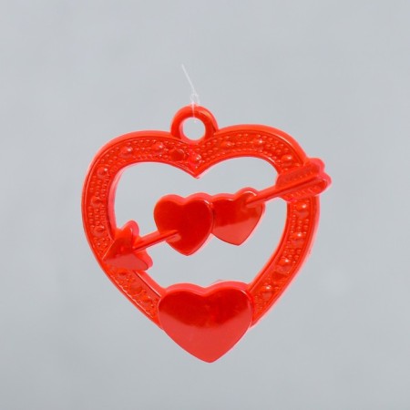 Wind music plastic "hearts in hearts" 4 tubes 76 cm-3
