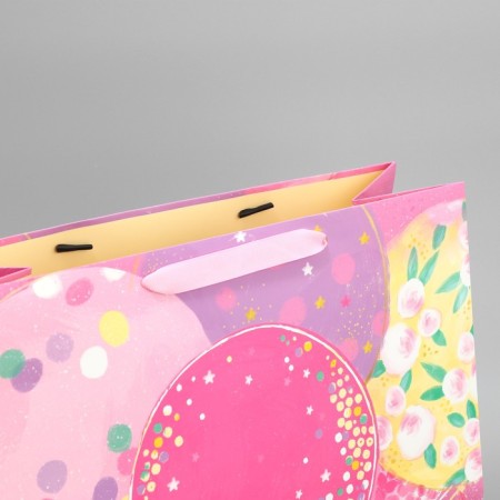 Gift package laminated with a plastic window, packaging, Happy Birthday, 32.5 x 26.5 x 13.5 cm-5