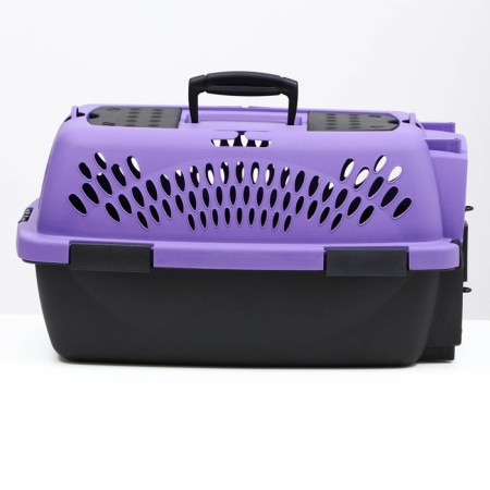Carriage for animals with a metal door, 49 x 32 x 27, purple-1