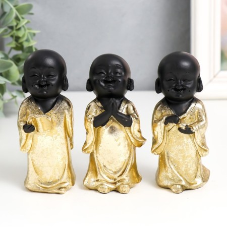 Polystone souvenir "Little Buddha in Gold" mix 5x4.2x10.8 cm