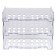 A set of horizontal paper trays with wide loading, City, 3 pcs., On metal rods, transparent