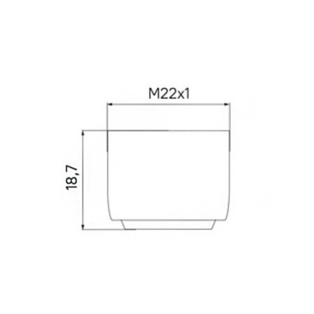IDDIS 996P22S2SM, internal thread, D = 22 mm, ABS plastic, chrome-9