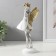 Polystone souvenir "Girlfriend in a white dress" gold 11.5x8.5x25 cm
