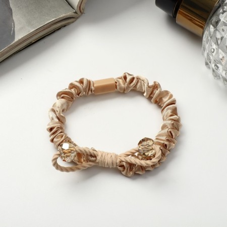 Hair elastic band "Junette" 5 cm, coffee-1
