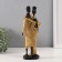 Souvenir Polystone "African Zem with a lover" gold 6x9.5x27.5 cm