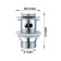Bottom valve Ledeme L66-2, for a shell, with overflow, brass, chrome