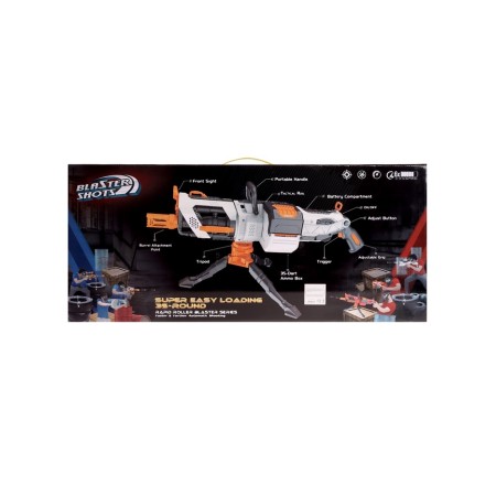 Blaster "Speed ​​-shot", shoots with soft bullets, works on batteries-17