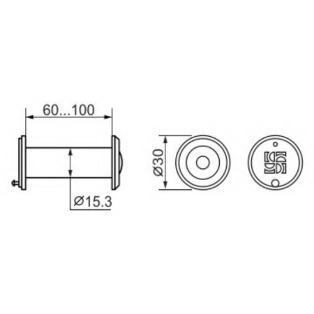 Glaze DVZ2 16*200*60x100 (Optics plastic, viewing angle 200) CP, chromium color-1