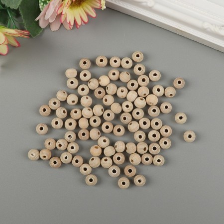Wooden beads d = 8 mm (set of 15 g) without coating mix