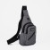 Male sling bag from textiles, gray color