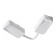 Corner power connector for the built-in track system Technical Tra084CPC-W-2, 16.3x2.5x2 cm, white color