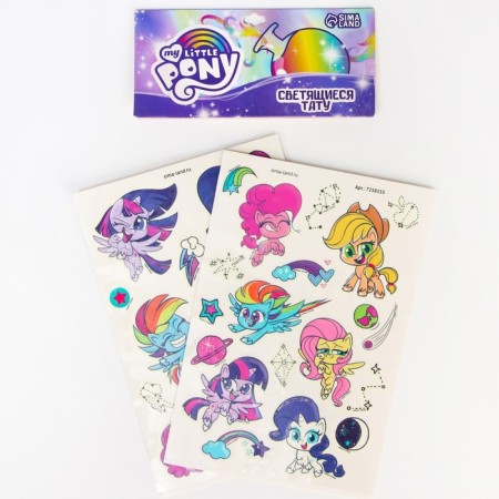 Детские тату, светятся в темноте My little Pony-2