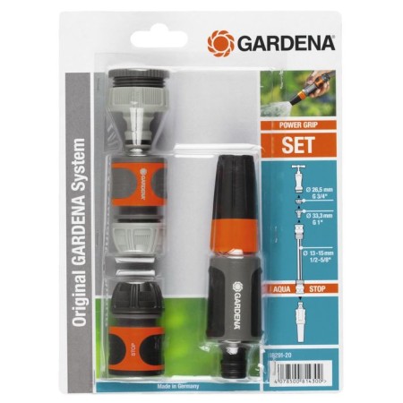 Set: adjustable nozzle, connector 1/2 "(12 mm), connector with aquastop 1/2" (12 mm), adapter, plastic-1