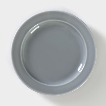 Porcelain plate "Watercolor", D = 17.5 cm, light gray color
