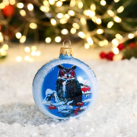 New Year's ball "Filin" 8 cm-2