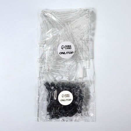 Perfume bottle, glass, with an applicator, 1 ml, packing 100 pcs, the color is transparent/black-4
