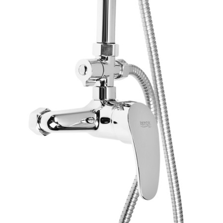 Shower system Istok Life Luxe with one -handed brass mixer, chrome-5