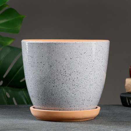 Flower pot "cone" gray 4l-1