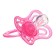 Nipple set - a dummy with a holder, SL, CL +6 months, with a cap “Butterfly”, pink