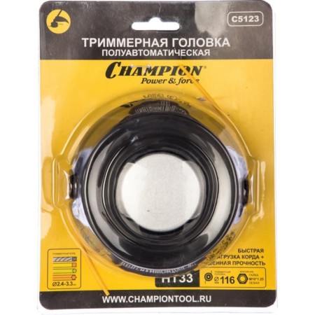 Coil for trimmer Champion HT33, 2.4-3.3 mm, M10x1.25 mm, left thread, fast refueling 107168-3