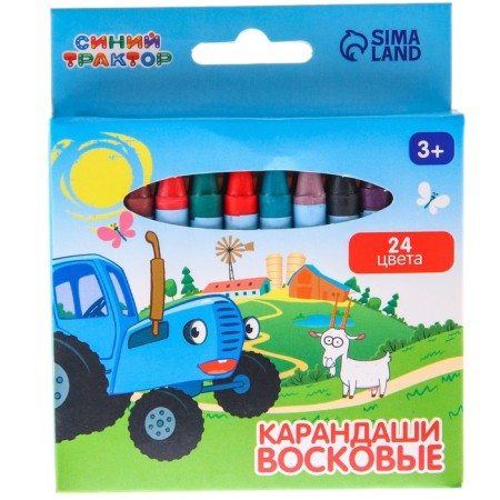 Wax pencils Blue Tractor, set 24 colors-2