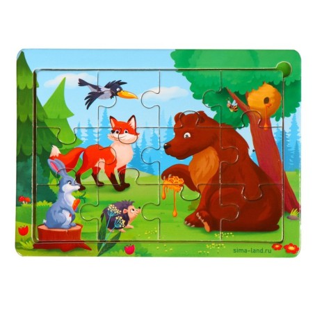 Puzzle "Forest animals", 15 x 11 cm-2
