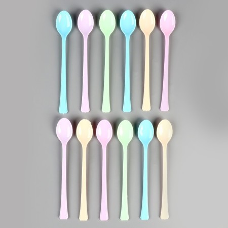 Tablespoons are plastic, in a set 12 pieces, mix colors-1