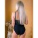 Female bathing suit, size 54, black color, green