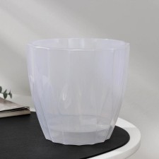 Kashpo for flowers with an insert “flute”, 1.9 l, transparent