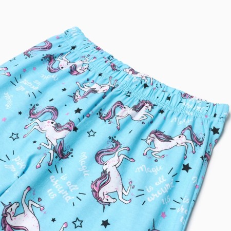 Home female "Unicorn" (T -shirt/Pants), Gray/Blue color, size 48-10