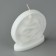 Interior candle "Snake in a circle", white, 66 x 69 x 27