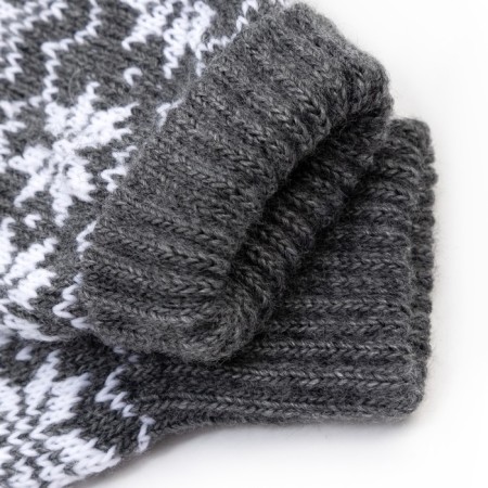 Women's socks, gray/white color, size 23-25-2