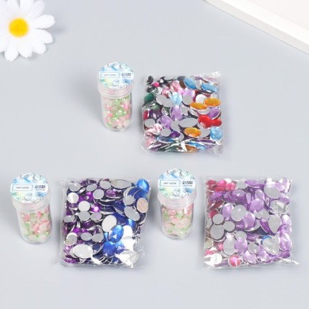 Decor "Pink-green gradient" d = 6 mm 10 g 200 pcs 5x2.5 cm mix