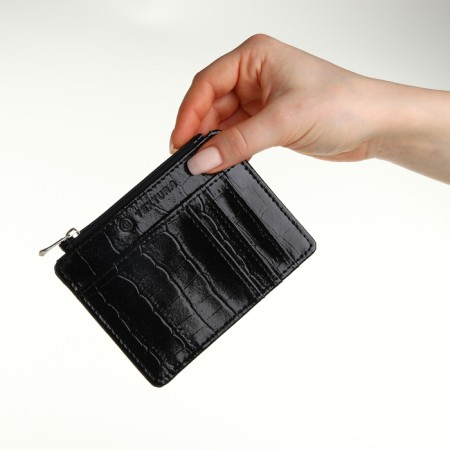 Busmel on leather, Textura, 8 cards, black color-1