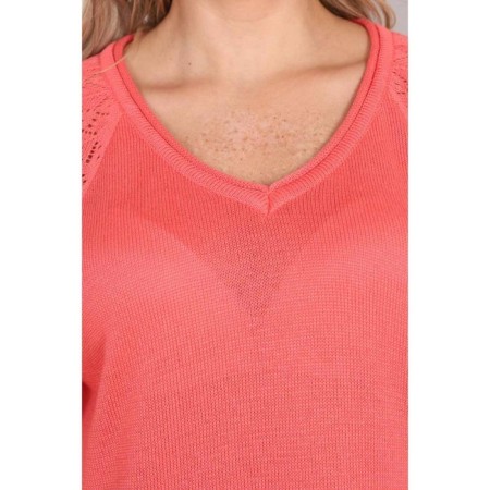 Female jumper, size 52, coral color-9