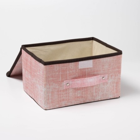Stellid box for storage with a lid "Ronda", 26 × 20.5 × 16 cm, pink color-2