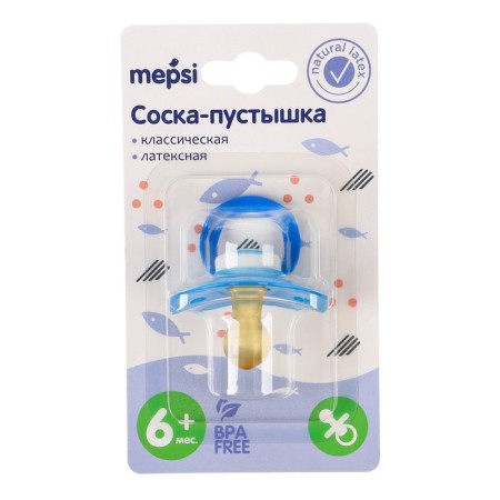 Nipple - Latex dummy Mepsi classic, 6+ months, "cat"-1