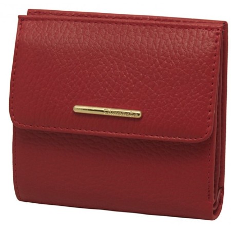 Nice wallet, matte leather, red color